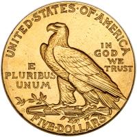 1909-D $5 Indian Sharpness of VF - 2