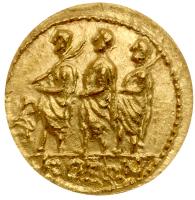 Thracian Kingdom. Koson, ca. 54 BC. Gold Stater 20 mm