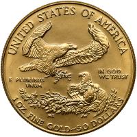 1986. $50.00 American Gold Eagle 1 ozt. Gem Uncirculated - 2