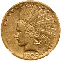 1909-S $10 Indian NGC EF40