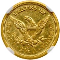 1851 $2.50 Liberty NGC AU58 - 2