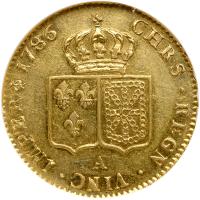 France. 2 Louis d'or, 1786-A (Paris). NGC AU55