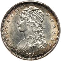 1831 Small Letters Quarter Dollar. PCGS AU58 - 2