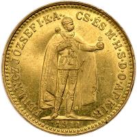 Hungary. 10 Korona, 1911-KB XF