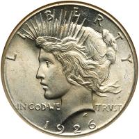 1926 Peace $1 NGC MS65