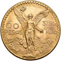 Mexico. 50 Pesos, 1947 Brilliant Unc