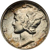 1942 Mercury 10C NGC Proof 64