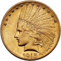 1913 $10 Indian PCGS AU58