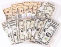 54-piece lot of $10.00 Federal Reserve Notes