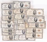 28 piece lot of 1929 National Bank Notes
