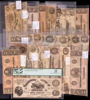 22-piece lot of Confederate States of America Currency