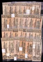 February 17, 1864. 10 Dollar Notes. Group of 27 notes. Average grade Fine