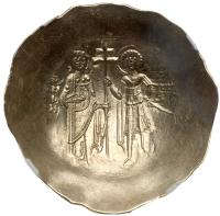 John II Comnenus, 118-1143. Electrum Aspron Trachy. (4.44g) 30mm - 2