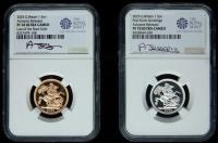 Great Britain. The Gold and Silver Sovereign Set, 2025 NGC PF70 Ultra Cameo