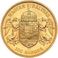 Hungary. 100 Korona, 1908 Choice Brilliant Unc