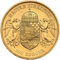 Hungary. 100 Korona, 1908 Choice Brilliant Unc