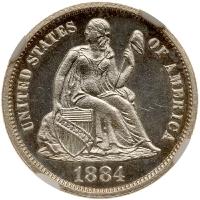 1884 10&Acirc;&cent; Seated Liberty NGC PF65 Cameo - 2