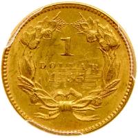 1855 $1 Gold PCGS Unc Details