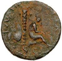 Judaea Capta. Titus, AD 79-81. AE As (7.87g), 26 mm VF