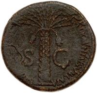 Judaea under Rome. Nerva, AD 96-98. AE Sestertius (24.45) 33 mm Fine