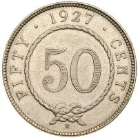 Malaysia: Sarawak. 50 Cents, 1927-H XF