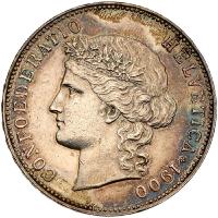 Switzerland. 5 Francs, 1909-B Sharpness of XF - 2