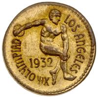 1932 Los Angeles 10th Olympiad Gold &Acirc;&frac12; Dollar Unc - 2