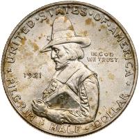 1921 Pilgrim Half Dollar Recut Date - 2