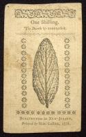 New Jersey, March 25, 1776. One Shilling VF