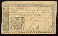 New Jersey, March 25, 1776. One Shilling VF - 2