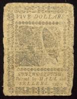 Continental, May 10, 1775, Five Dollars