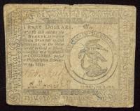 Continental, November 29, 1775, Three Dollars Very Good