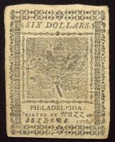 Continental, September 26, 1778, Six Dollars Choice VF