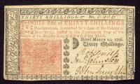 New Jersey, March 25, 1776, Thirty Shillings EF