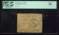 Continental, November 2, 1776, Four Dollars PCGS Very Fine 20 - 2