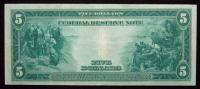 1914, $5 Federal Reserve Note, San Francisco Choice VF