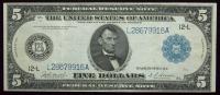 1914, $5 Federal Reserve Note, San Francisco Choice VF - 2