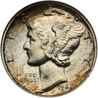 1942 Mercury 10C NGC Proof 64 - 2