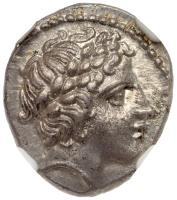 Macedon, Olynith. Chalcidian League c. 432-348 BC. Silver Tetrobol (2.41 g) 15mm