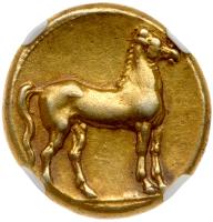 Zeugitana, Carthage. Ca. 320-270 BC, Electrum (shekel-didrachm) Stater (7.48g) 20 mm - 2