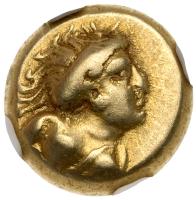 Lesbos, Mytilene. Ca. 377-326 BC. Electrum Hecte (2.53 g) 9 mm - 2