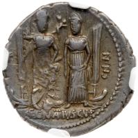 Cn. Egnatius Maximus, Ca. 76/75 BC. Silver Denarius (3.67 g) 20 mm