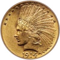 1914-D $10 Indian PCGS MS61