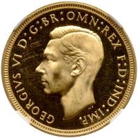Great Britain. Proof 1/2 Sovereign, 1937 NGC PF64 Cameo - 2