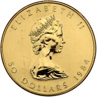 Canada. 50 Dollars Maple Leaf, 1984. BU - 2
