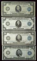 A Quartet of Different 1914 Federal Reserve Notes