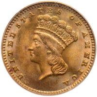 1889 $1 Gold Indian PCGS MS63
