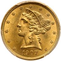 1907 Liberty. Minor Variety Repunched Date