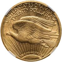 1909/8 $20 St. Gaudens NGC AU55 - 2