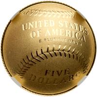 2014-W. $5.00 Baseball Hall of Fame, Nolan Ryan. NGC PF70 Ultra Cameo - 2